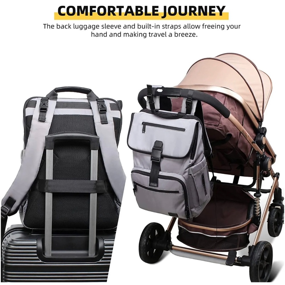 Diaper Bag Backpack Multifunction Waterproof Napp… - image 3